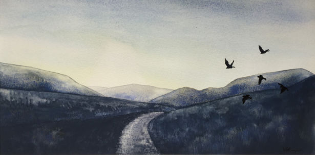 <strong>Val Stamper</strong> Evening Twilight in the Scordale Valley - Heading Home