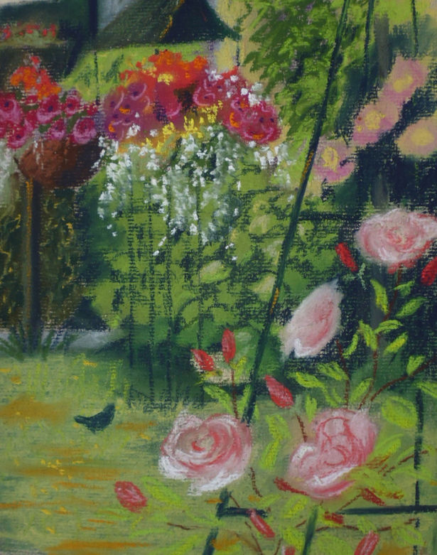 <strong>Sarah Colgate</strong> Garden with Blackbird