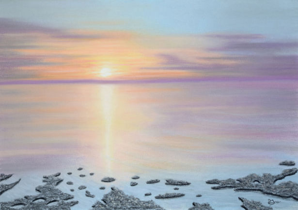 <strong>Margaret Shaw</strong> Amber Glow with Setting over the rocks